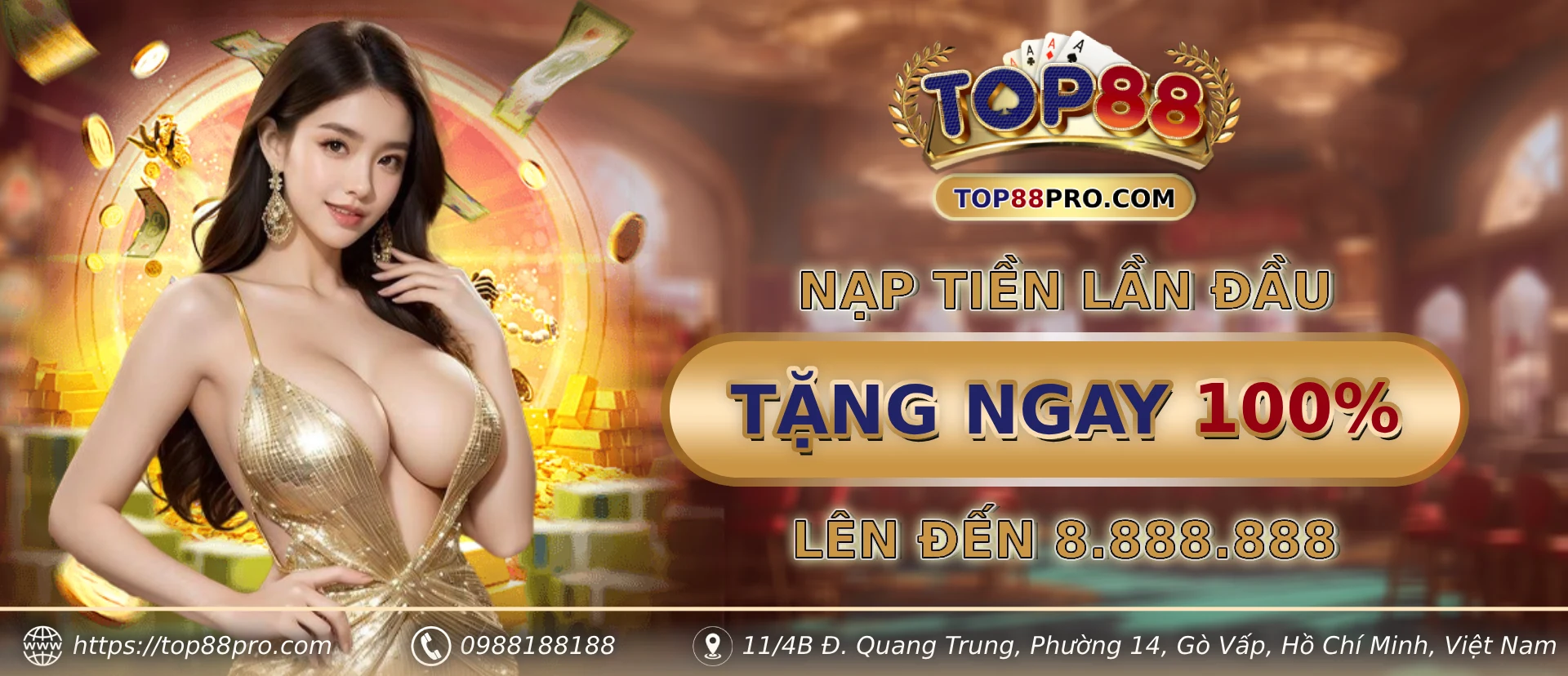Top88 - Trang chủ 11 khuyen mai tang 100 phan tram tien nap lan dau tai top88